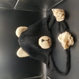 Delux Kids Black Bear Knitted Beanie